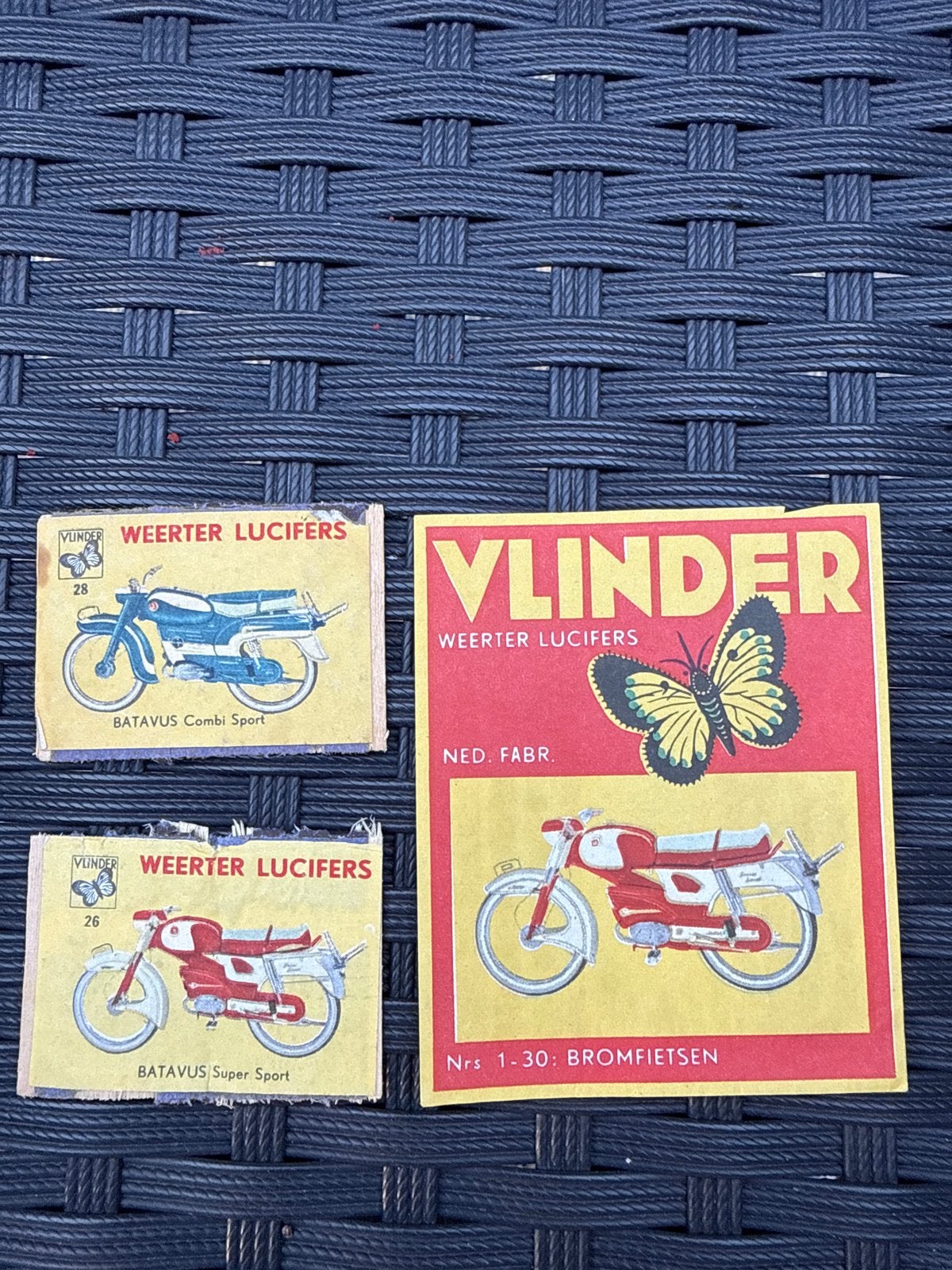 Vintage Vlinder Weerter Lucifers Bromfietsen Batavus, Ophalen of Verzenden, Gebruikt