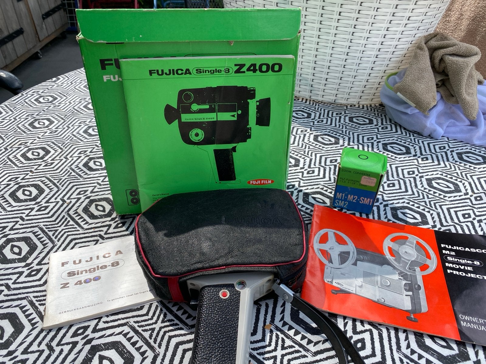 Vintage Fujica Single-8 Z400 Filmcamera - Complete Set, Ophalen of Verzenden, 8mm, Camera