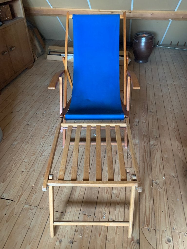 Strand ligstoel, Tuin en Terras, Ophalen, Gebruikt, Hout, Verstelbaar