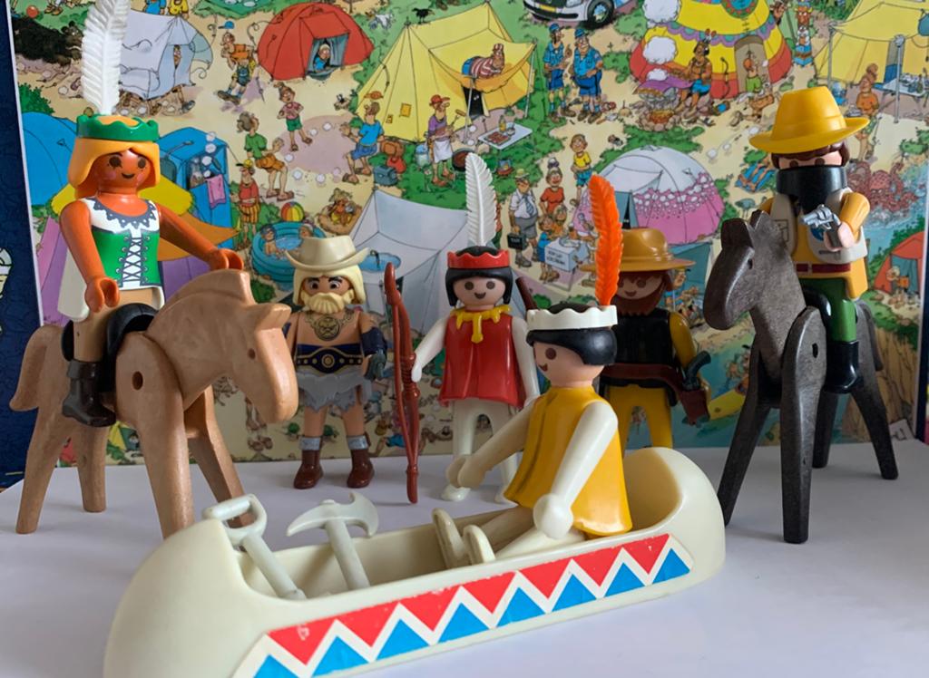 Playmobil - indianen met kano, Kinderen en Baby's, Speelgoed | Playmobil, Ophalen of Verzenden
