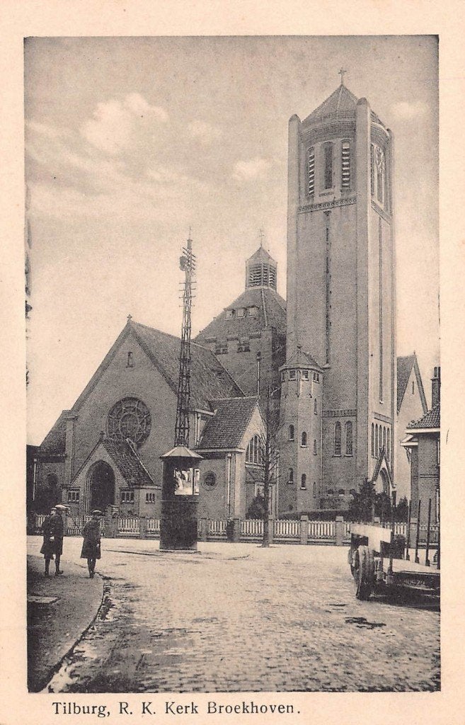 126 Tilburg - R.K. Kerk Broekhoven, Verzenden, 1920 tot 1940, Ongelopen, Noord-Brabant