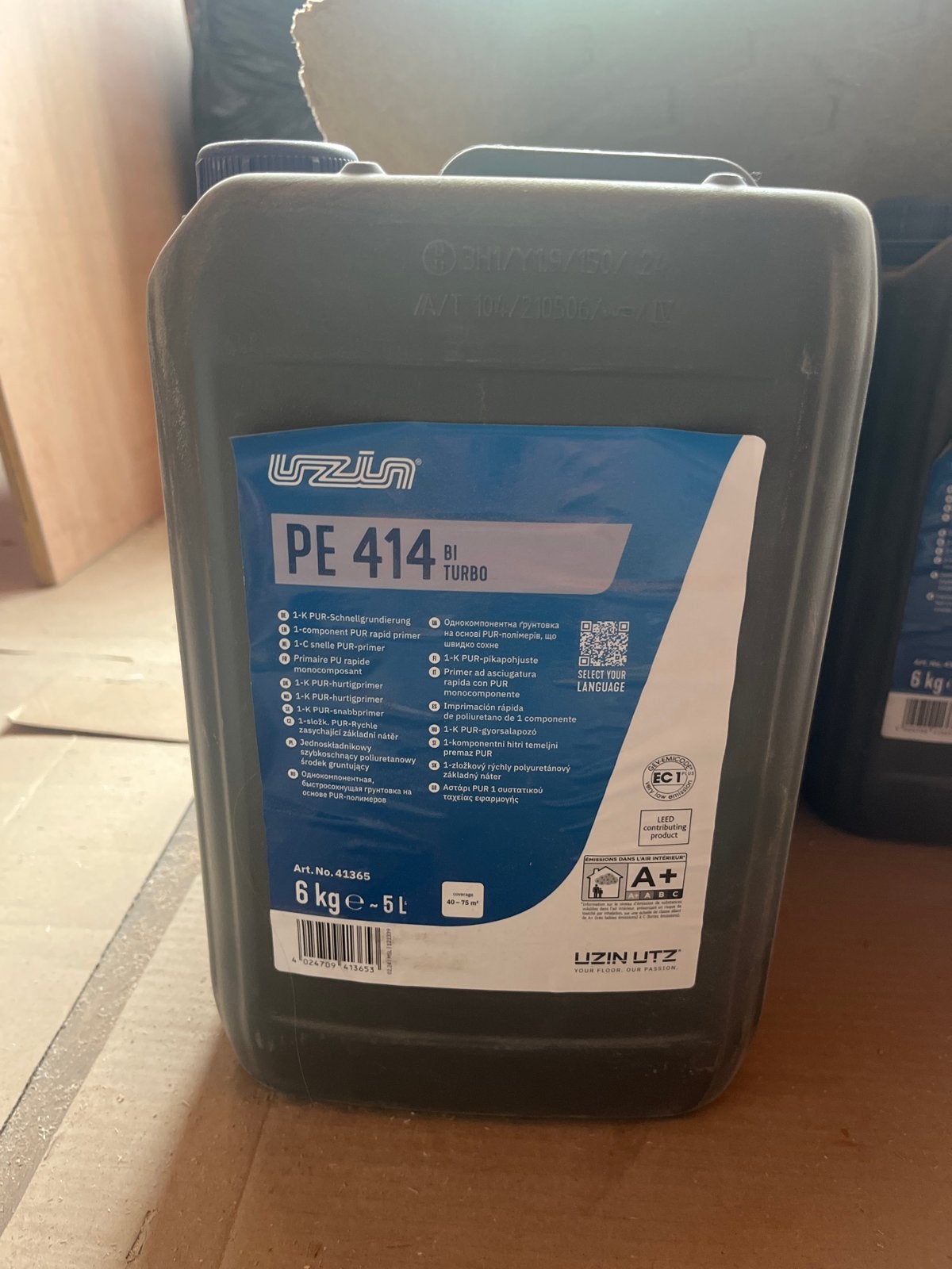 3 flessen Uzin PE 414 BI Turbo 1K PUR-primer 5L, Ophalen, Overige kleuren, Nieuw, Verf