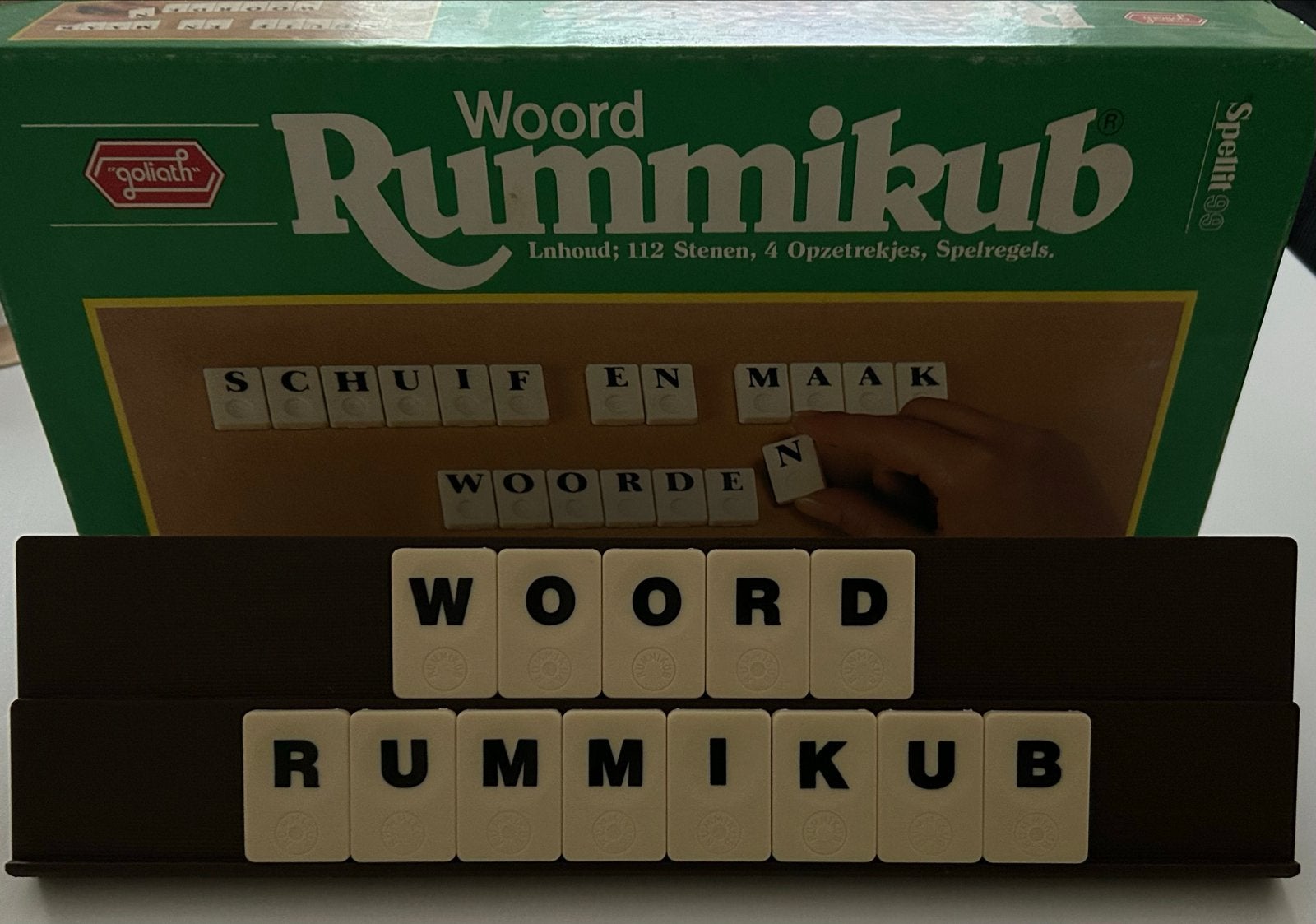 Woord Rummikub Goliath - Compleet en Nette Staat, Een of twee spelers, Ophalen of Verzenden, Zo goed als nieuw
