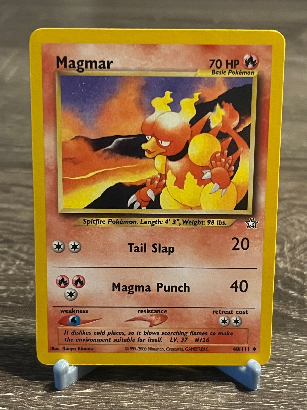 Magmar (40/111) - Neo Genesis - EX, Ophalen of Verzenden, Zo goed als nieuw, Losse kaart