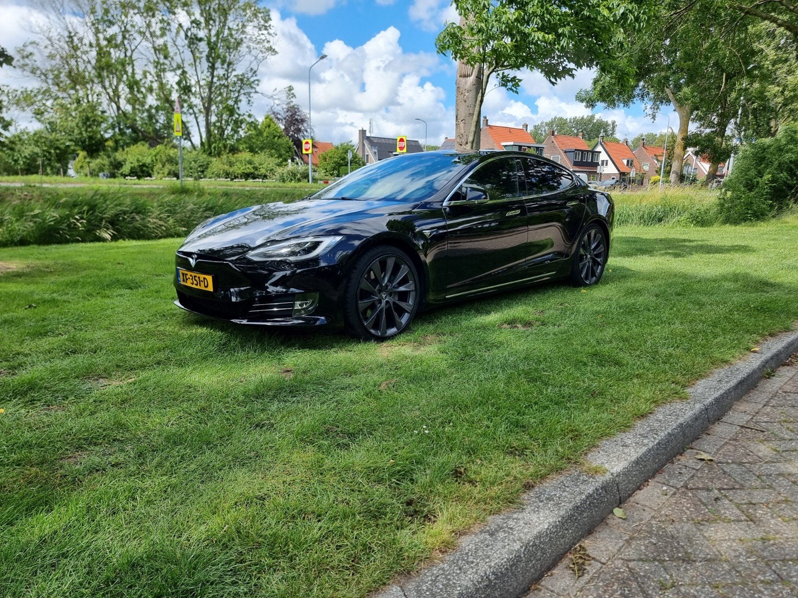 Tesla Model S 100D 2018 Nieuwe HV-ACCU 2023 EAP Vol optie, Auto's, Tesla, Particulier, Model S, 360° camera, 4x4, ABS, Achteruitrijcamera