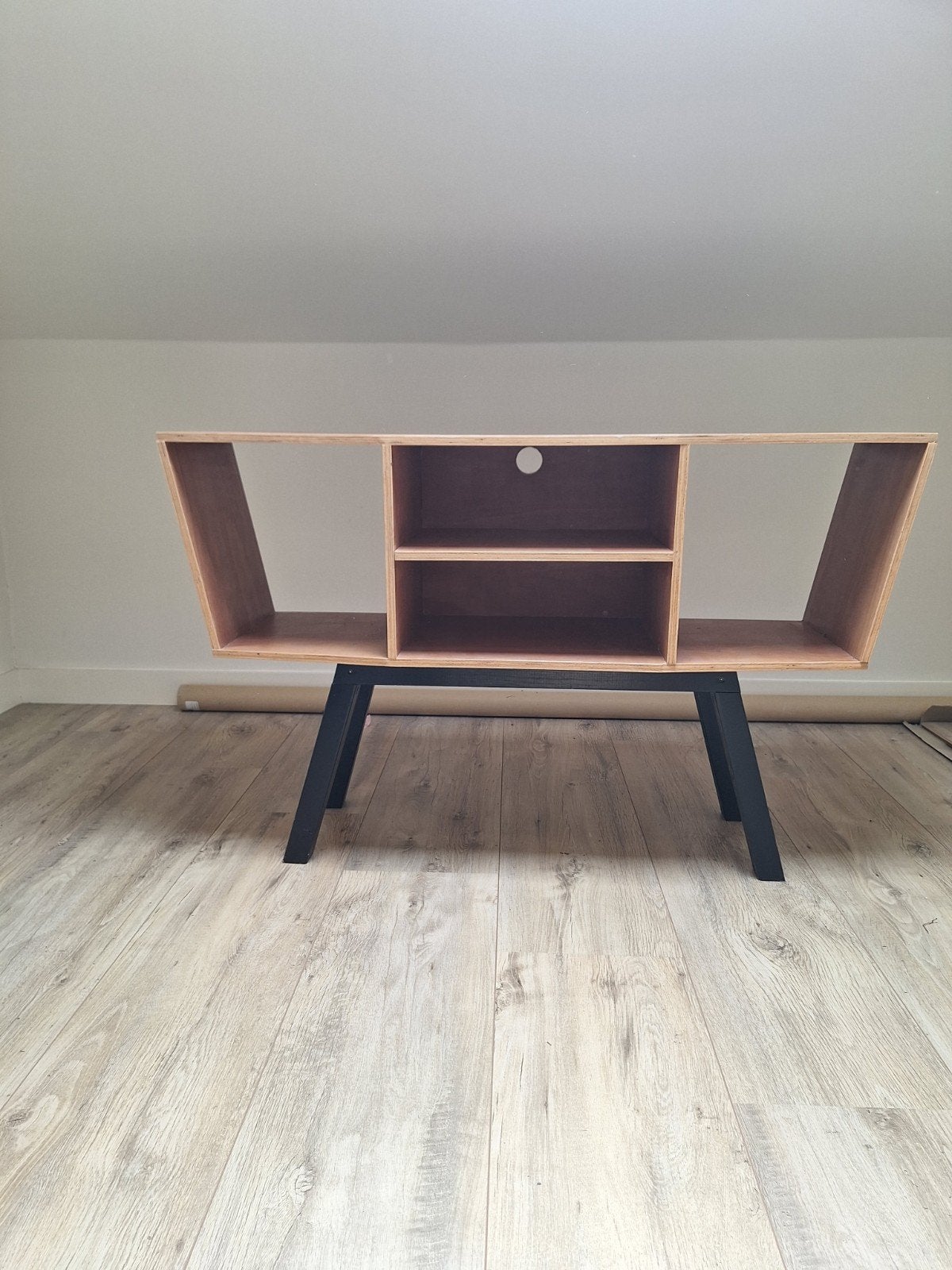 Platenspelerkast 125x38x77 cm - op te knappen, Huis en Inrichting, Kasten | Televisiemeubels, Ophalen, Gebruikt, 100 tot 150 cm