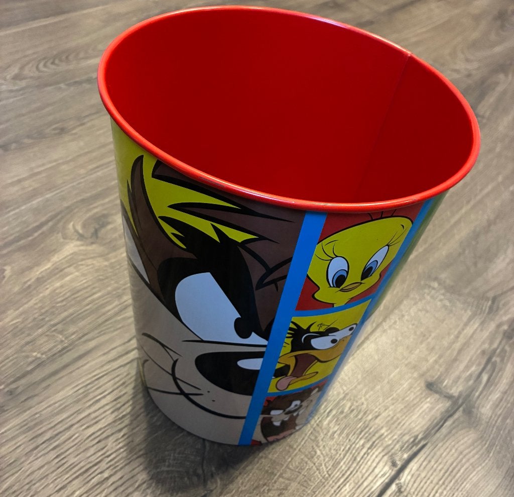 Looney Tunes - metalen prullenbak, Minder dan 10 liter, Ophalen of Verzenden, Zo goed als nieuw, Metaal