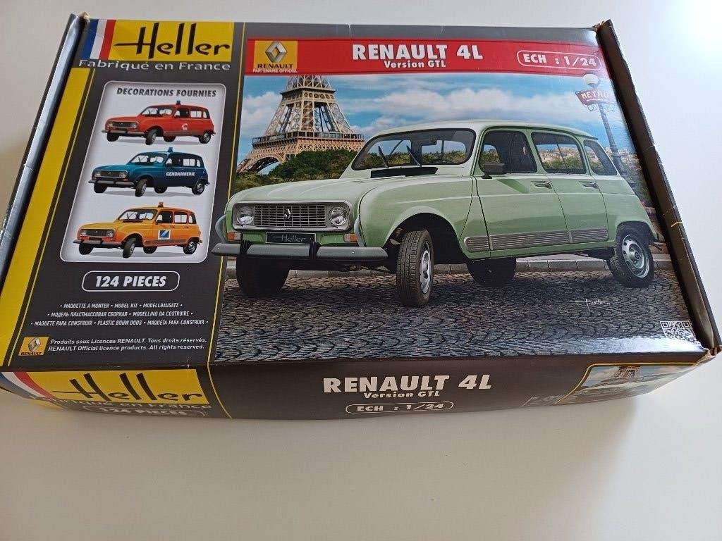 Heller 1/24 Renault 4L (versie GTL) bouwdoos, Auto, Groter dan 1:32, Nieuw, Ophalen of Verzenden