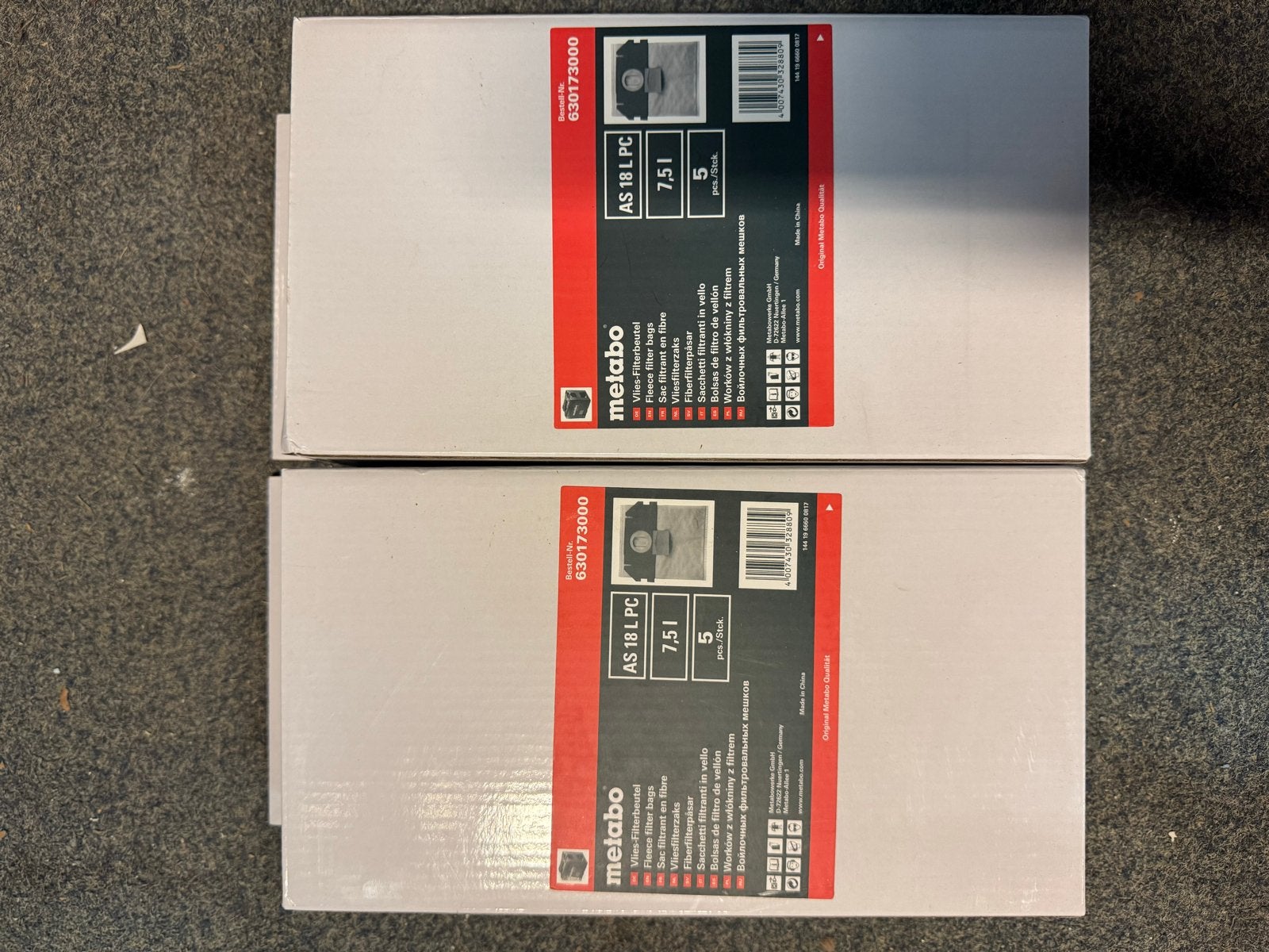 Metabo Vlies-Filterzakken AS 18 L PC - 2x 5 stuks, Ophalen, Nieuw, Stofzak, Industriële stofzuiger