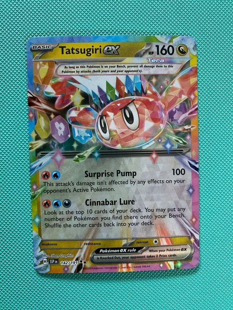 Tatsugiri EX 142/191 SSP, Ophalen of Verzenden, Nieuw, Losse kaart, Foil