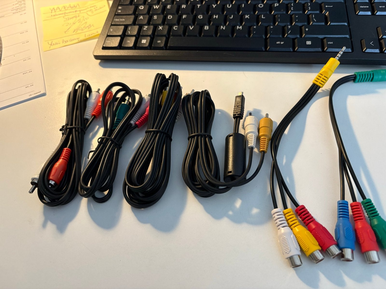 Diverse audio- en videokabels (RCA, Component, Jack), Ophalen of Verzenden, Nieuw, Minder dan 2 meter, Overige kabels