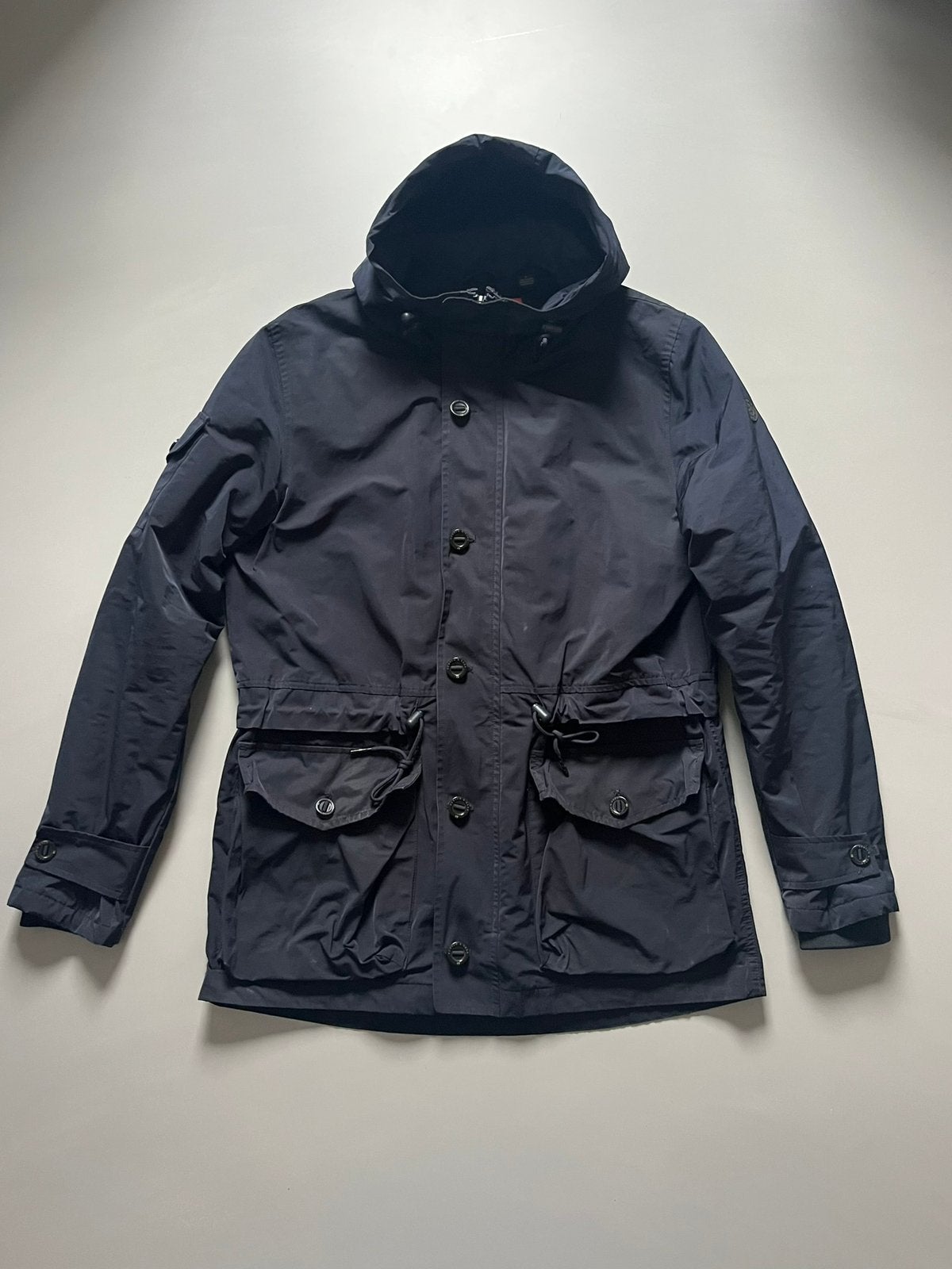 Scotch & Soda parka jas donkerblauw mt L, Ophalen of Verzenden, Zo goed als nieuw, Maat 52/54 (L), Blauw
