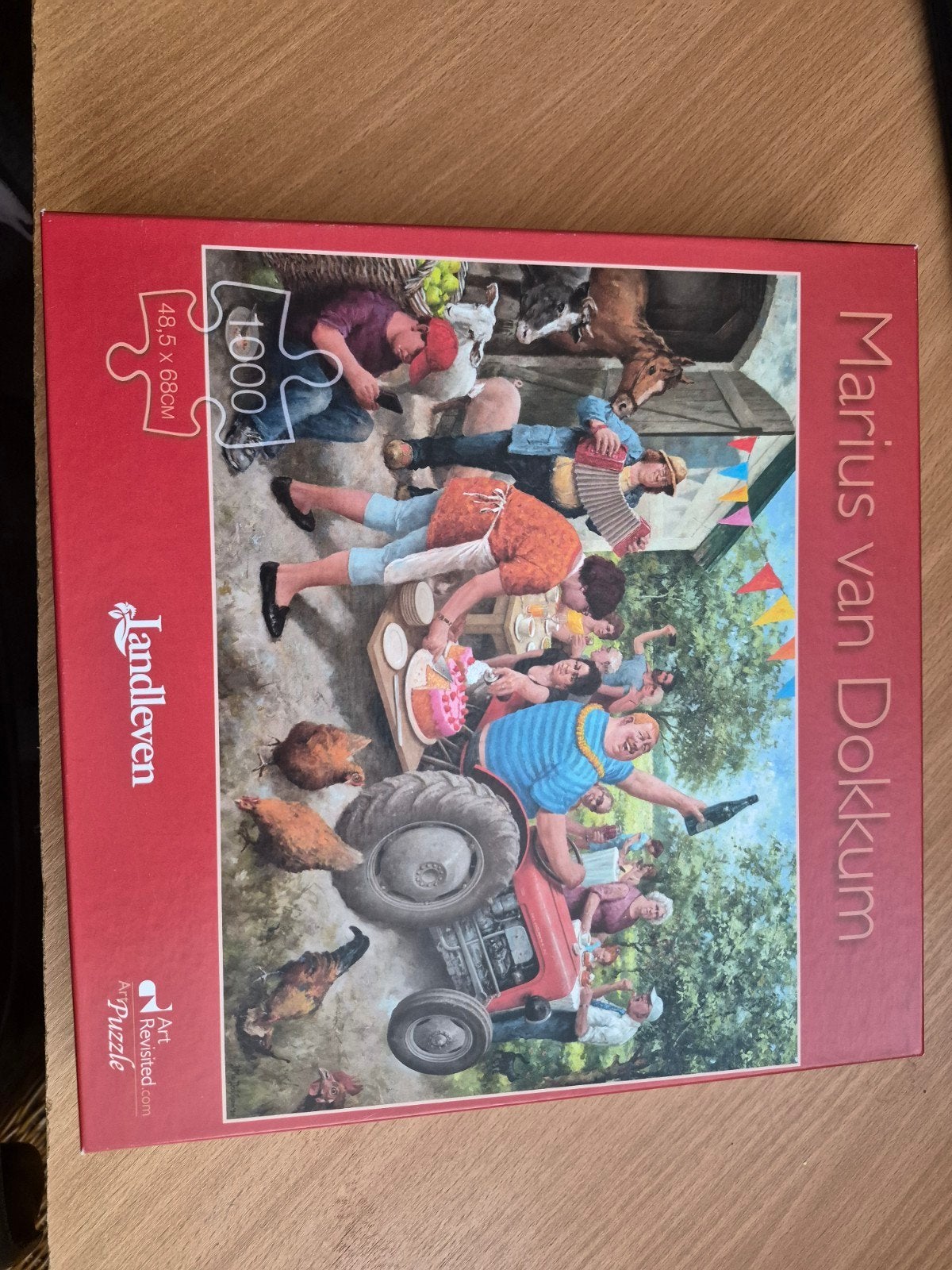 Marius van Dokkum Landleven Puzzel 1000 stukjes, Hobby en Vrije tijd, Ophalen of Verzenden, 500 t/m 1500 stukjes, Gebruikt, Legpuzzel