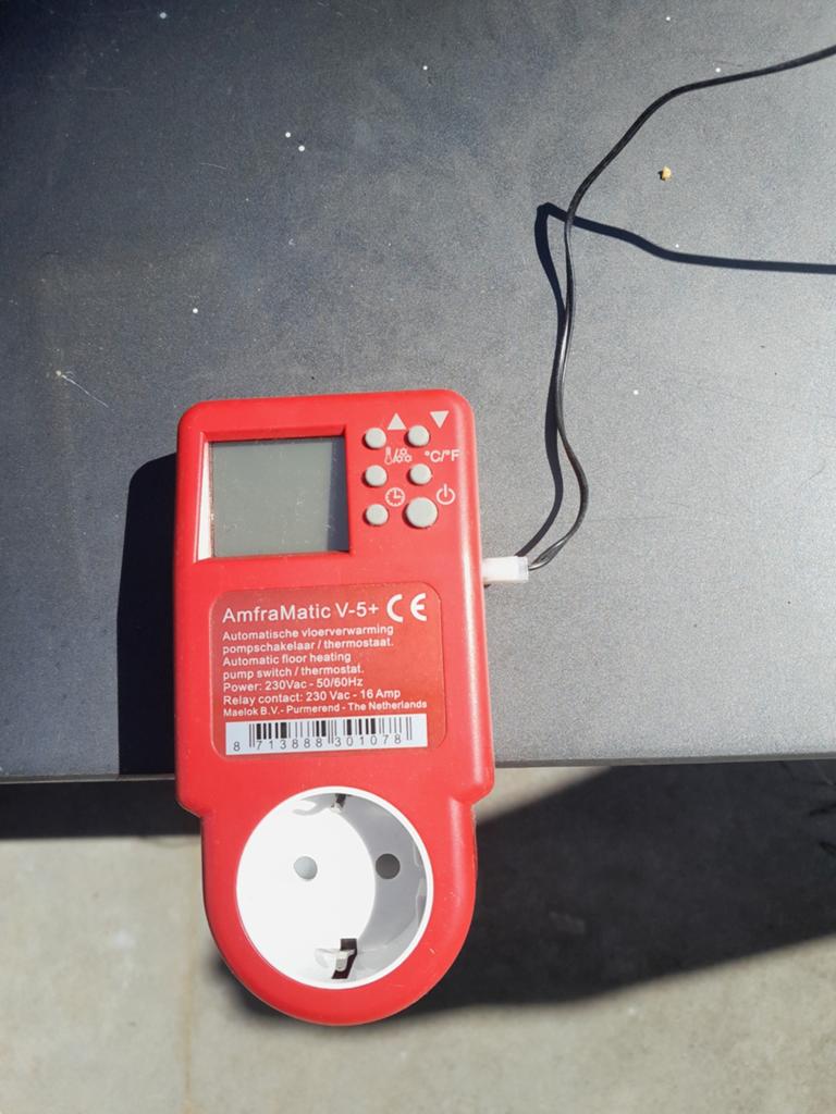 AmfraMatic V-5+ Vloerverwarming Thermostaat, Doe-het-zelf en Verbouw, Thermostaten, Ophalen of Verzenden