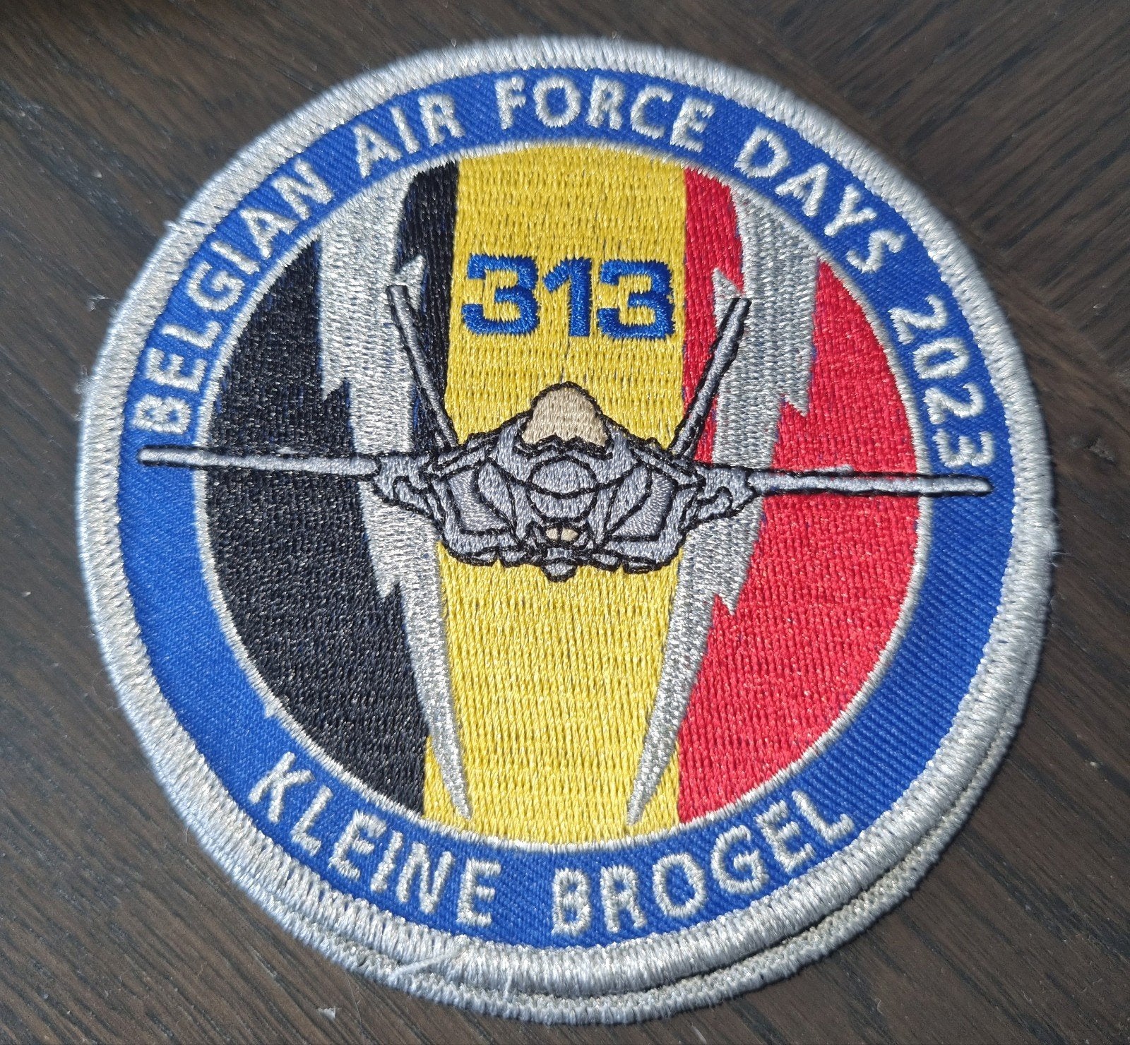 Koninklijke Luchtmacht 313sqn BAF Days 2023 airshow, Verzenden, Zo goed als nieuw, Patch, Badge of Embleem