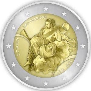 Ruilen San Marino 2 euro 2026 Tiziano Proof Reverse, Ophalen of Verzenden, Italië, 2 euro, Setje