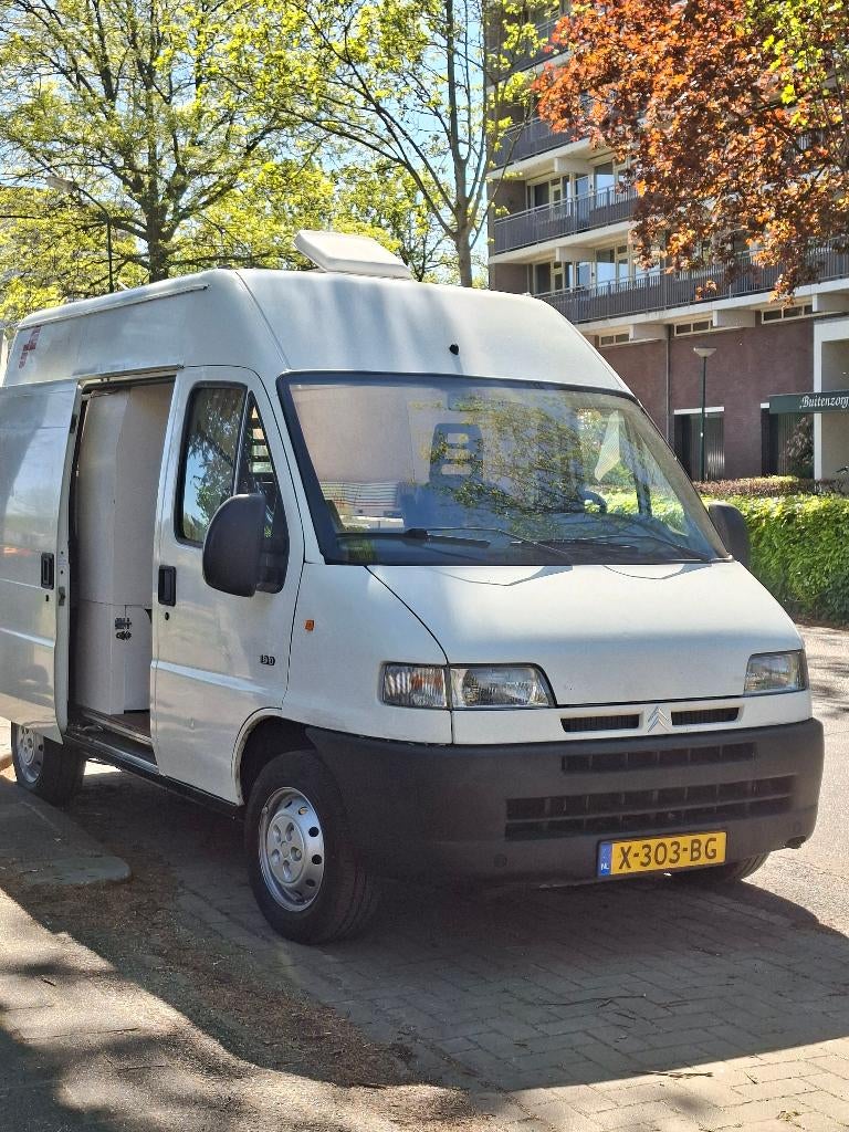 Camperbus Citroen Jumper 1.9 diesel -, Caravans en Kamperen, Overige merken, Chemisch toilet, Buscamper of Camperbus, Reservewiel