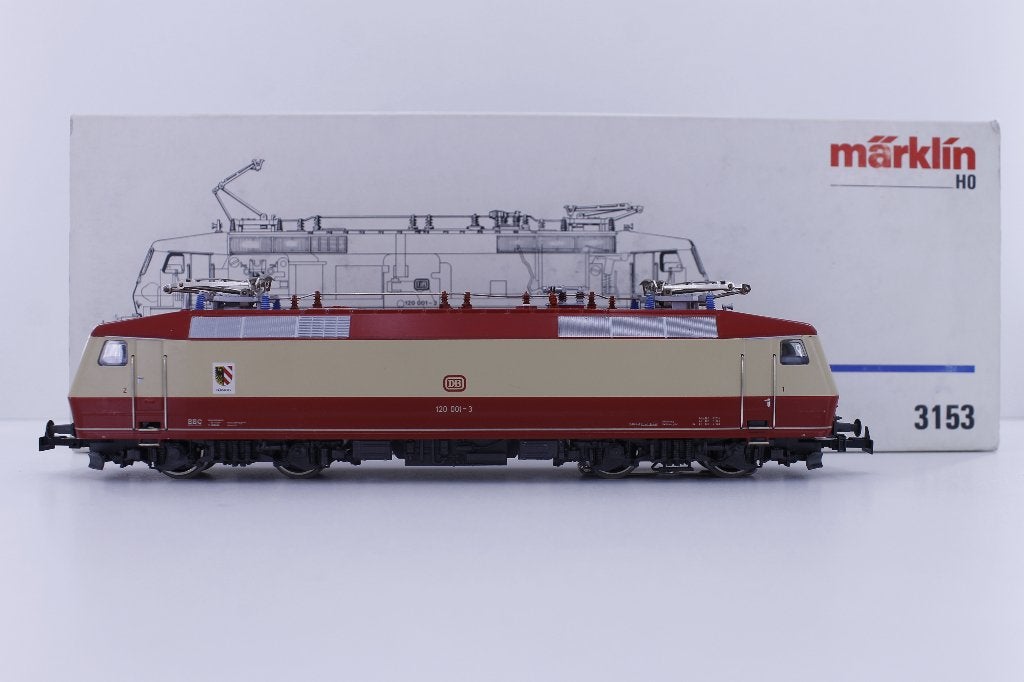 Marklin 3153 HO Elektroloc TEE BR 120 DB, Wisselstroom, Locomotief, Ophalen of Verzenden, Zo goed als nieuw