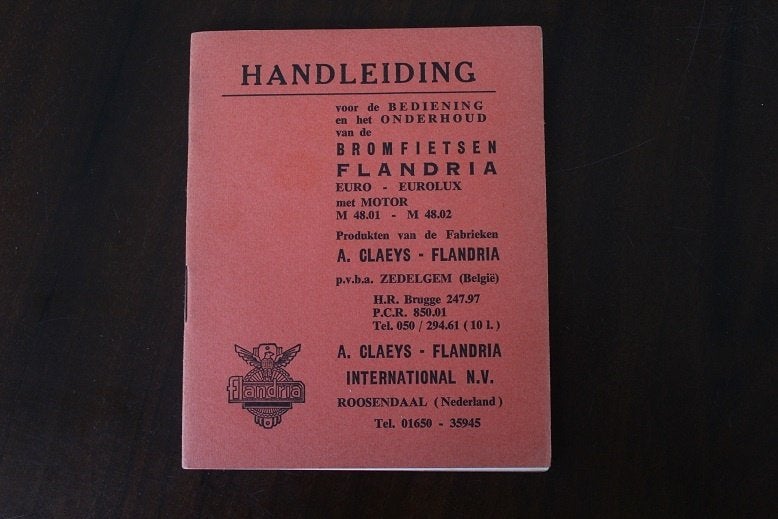 Flandria Euro Euro Lux M48 bromfiets handleiding, Ophalen of Verzenden, Nieuw