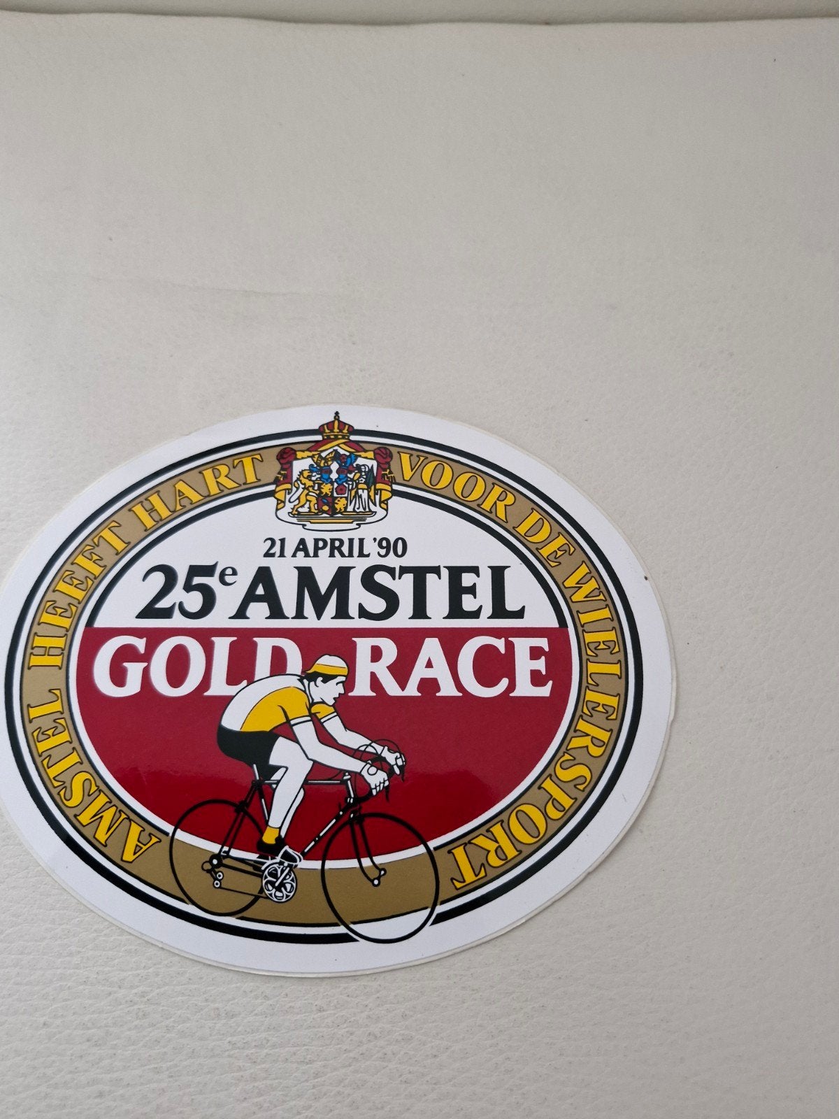 G 098 Sticker 25e Amstel Gold Race 1990 - Wielersport, Ophalen of Verzenden, Zo goed als nieuw, Sport
