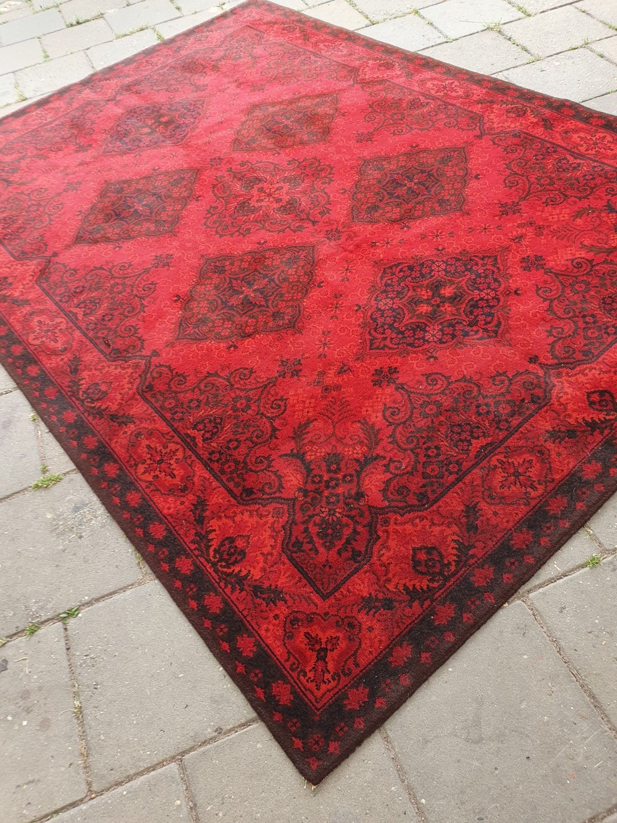 Vintage perzisch tapijt 240x175 cm, Huis en Inrichting, Stoffering | Tapijten en Kleden, Gebruikt, Rood, 150 tot 200 cm, Vintage