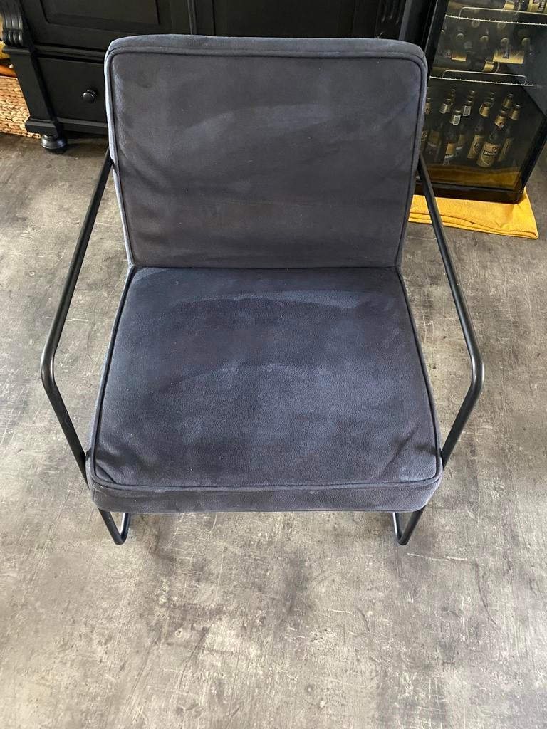 2 blauwe stoelen, Huis en Inrichting, Stoelen, Ophalen, Gebruikt, Twee, Blauw