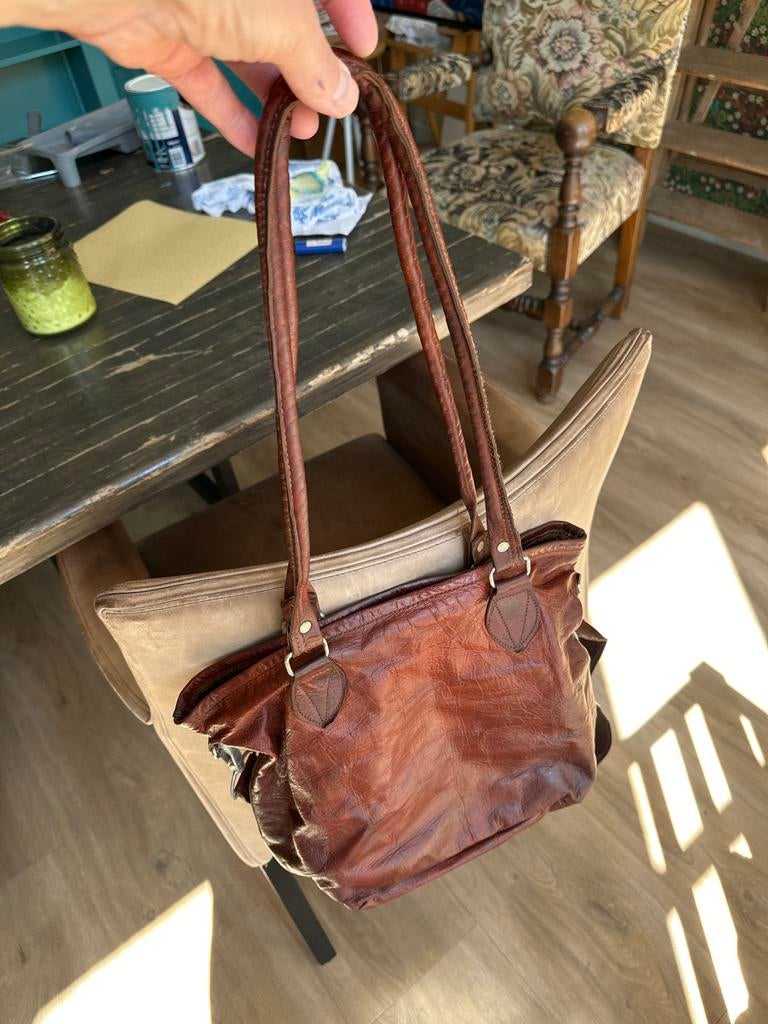 Gusti Leder Nature Handtas - Bruin, Ophalen of Verzenden, Gebruikt, Bruin, Handtas