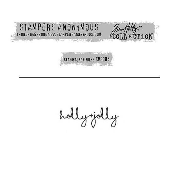 SA Tim Holtz Cling Stamp Seasonal Scribble #386/10, Verzenden, Nieuw, EZ-mounted stempel