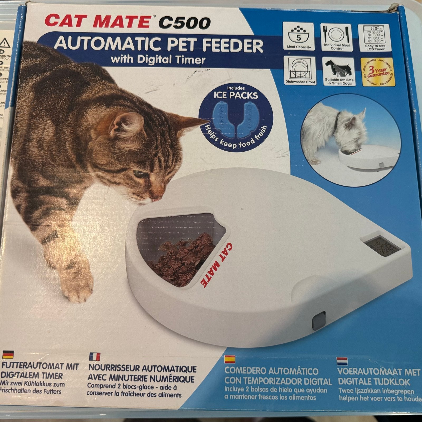 Cat Mate C500, automatische voerbak met timer, Ophalen of Verzenden, Kat