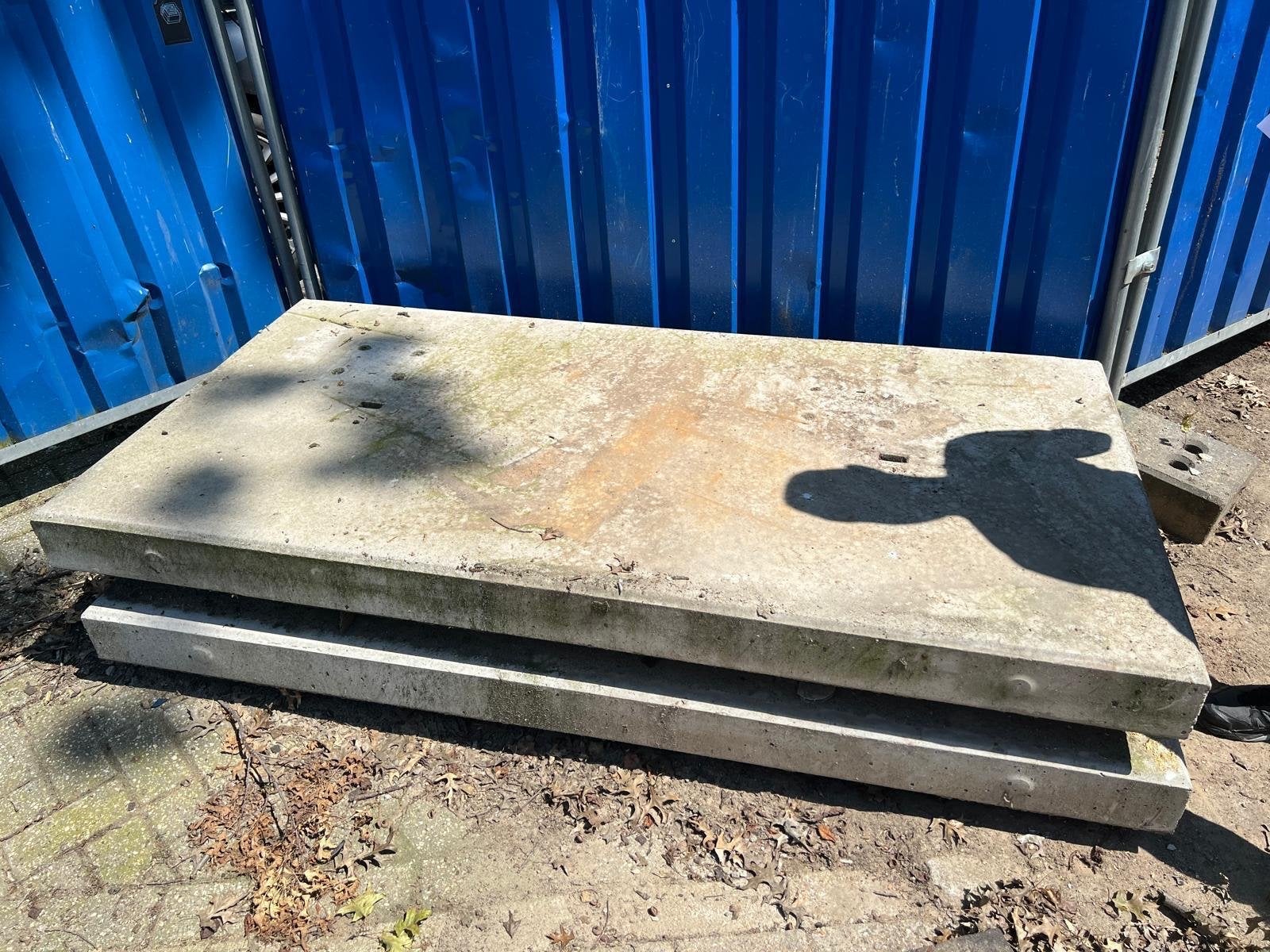 Stelconplaat betonplaat 2stuks 200x100x10 cm, Tuin en Terras, Ophalen, Gebruikt, Minder dan 5 m², Beton