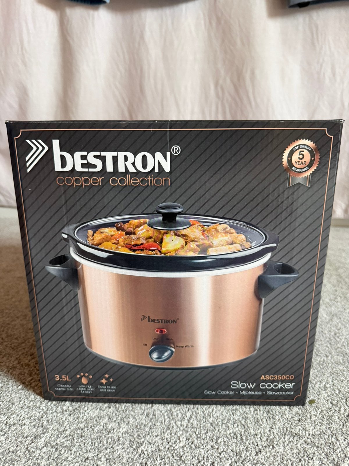 Bestron slowcooker 3,5L, Ophalen, Nieuw