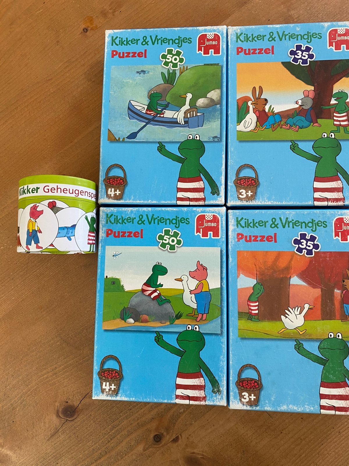 Puzzel en geheugenspel kikker, Kinderen en Baby's, Ophalen of Verzenden, 10 tot 50 stukjes, Gebruikt