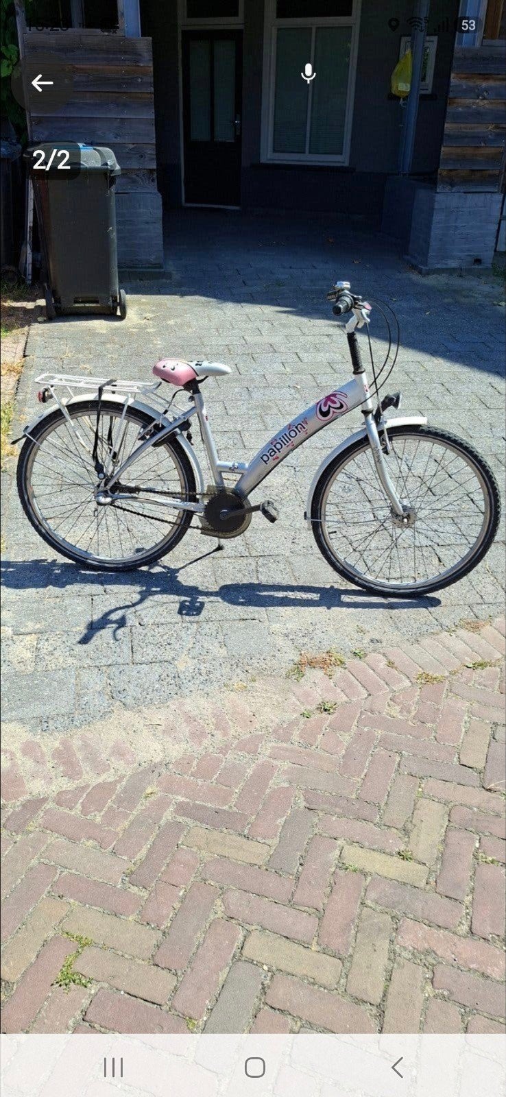 Meisjesfiets 24 inch - Papillon - 7-10 jaar, Ophalen, Velgrem, Papillon, Handrem