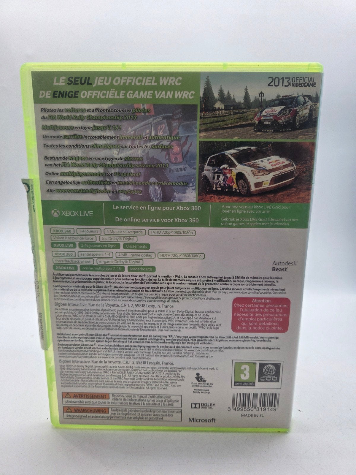 WRC 4 FIA World Rally Championship - Xbox 360, CRT 2, 59818 Lesquin, France, Online, Racen en Vliegen, Ophalen of Verzenden