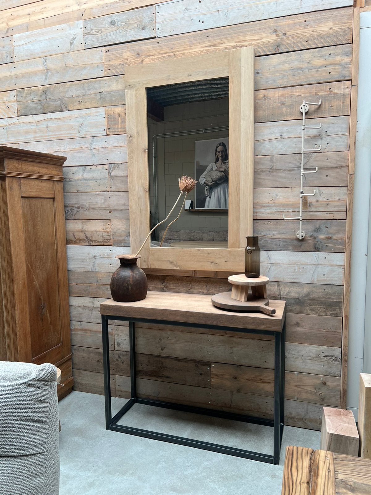 Sidetable oud eiken showroommodel, Huis en Inrichting, Ophalen, 50 tot 100 cm, Nieuw, Eikenhout