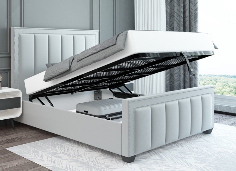 Florida bed met matras en gaslift opbergruimte, Kinderen en Baby's, Lattenbodem, Verzenden, Nieuw, 100 cm of meer