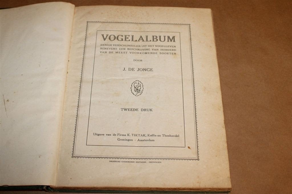 Vogelalbum Deel 1 — Compleet Plaatjesalbum Tiktak 1925, Boeken, Ophalen of Verzenden, Gelezen