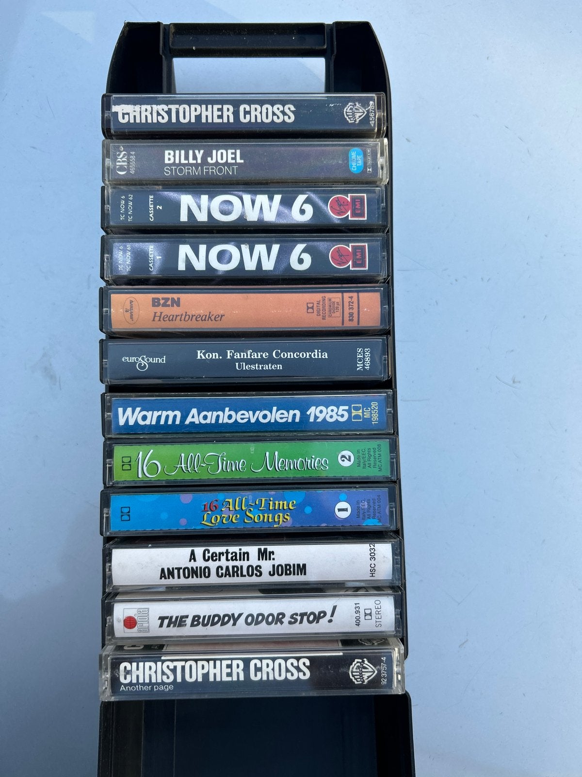 Cassettebandjes collectie met opbergrek - diverse genres, Gebruikt, 2 t/m 25 bandjes, Ophalen of Verzenden, Voorbespeeld