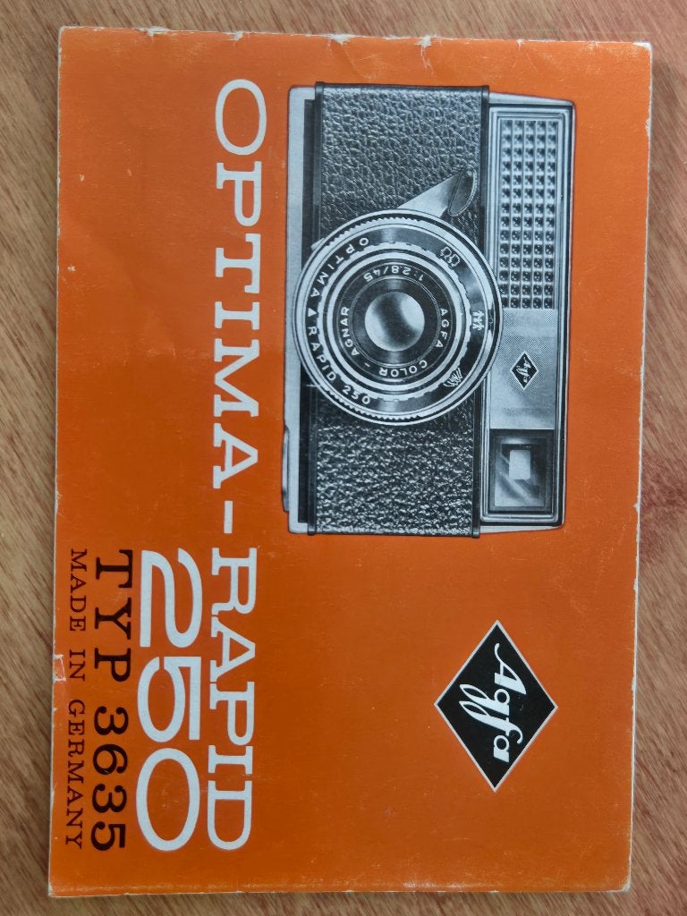 Handleiding Agfa Optima-Rapid 250, Ophalen of Verzenden, Gebruikt, Compact, Overige Merken