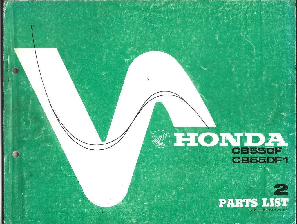 Honda CB550 F CB550 F1 parts list (4550z), Motoren, Verzenden, Honda