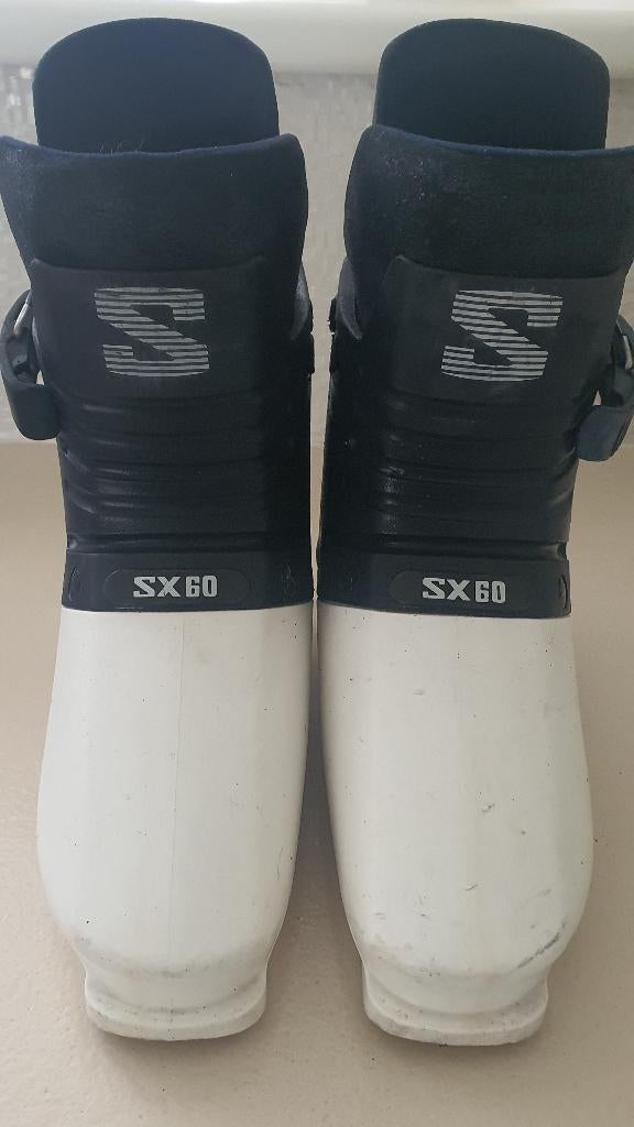 Witte Solomon skischoenen, Sport en Fitness, Skiën en Langlaufen, Schoenen, Skiën, 180 cm of meer, Gebruikt