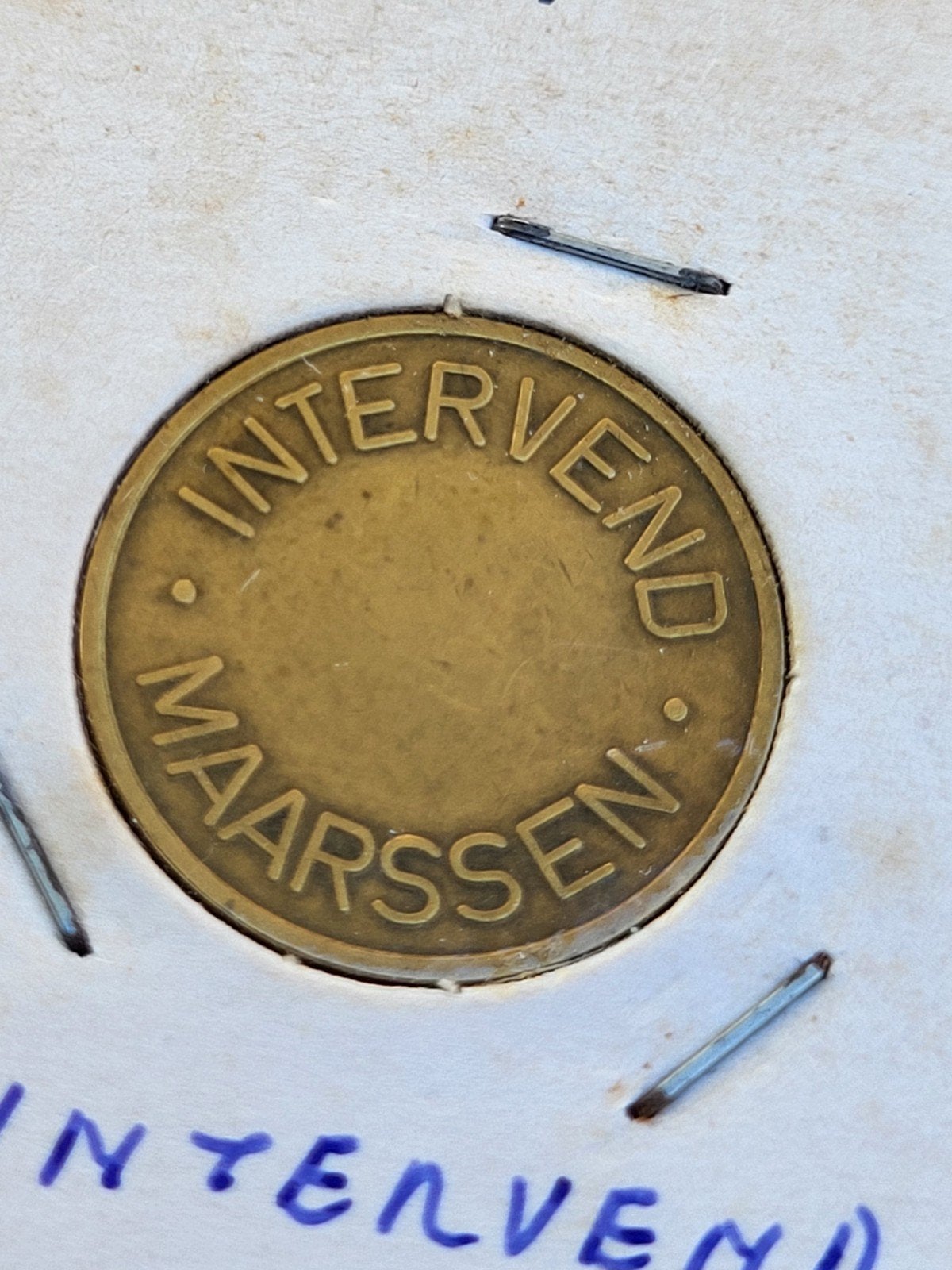 Oude Intervend Maarsen penning, Ophalen of Verzenden, Overige materialen