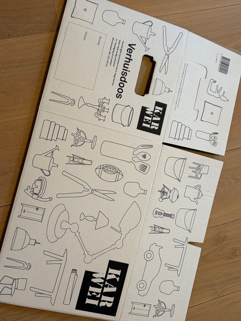 Verhuisdozen Karwij 5 stuks, Doos, 40 tot 60 cm, Opvouwbaar, 50 tot 75 cm