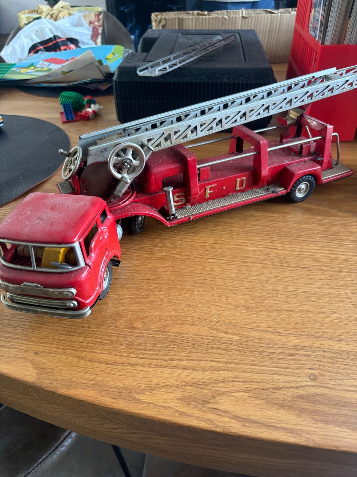 Vintage 1950's Super Fire King Brandweerwagen, Kinderen en Baby's, Ophalen of Verzenden, Gebruikt