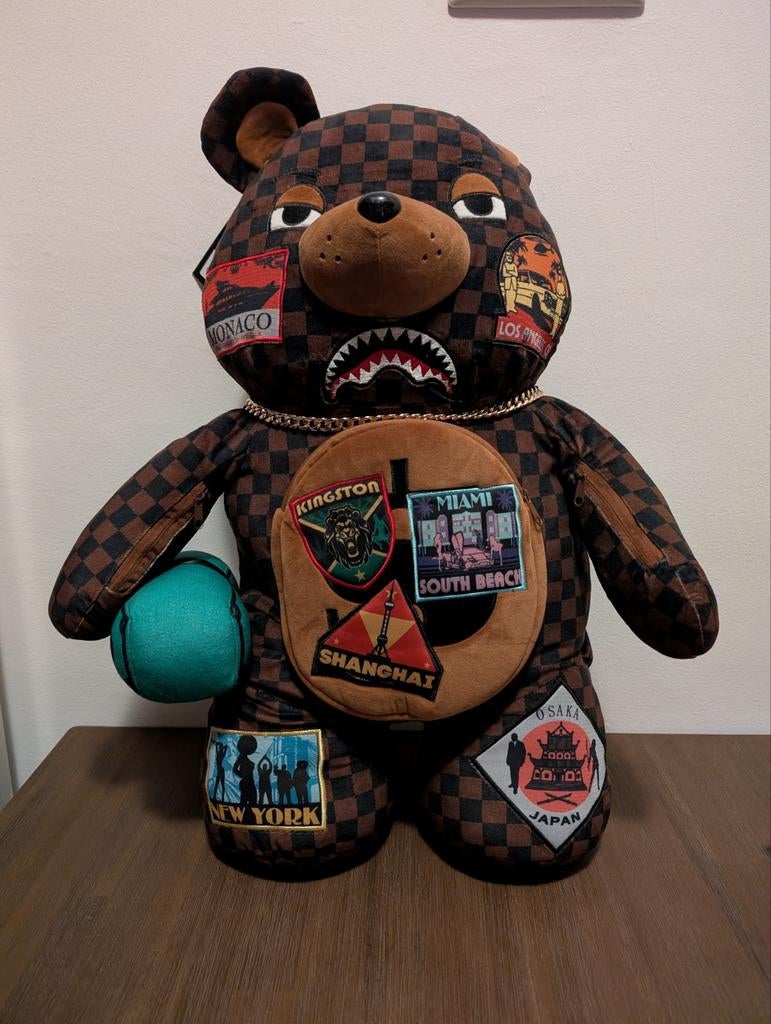 Sprayground Travel Patch Teddy Bear Backpack Limited Edition, Ophalen of Verzenden
