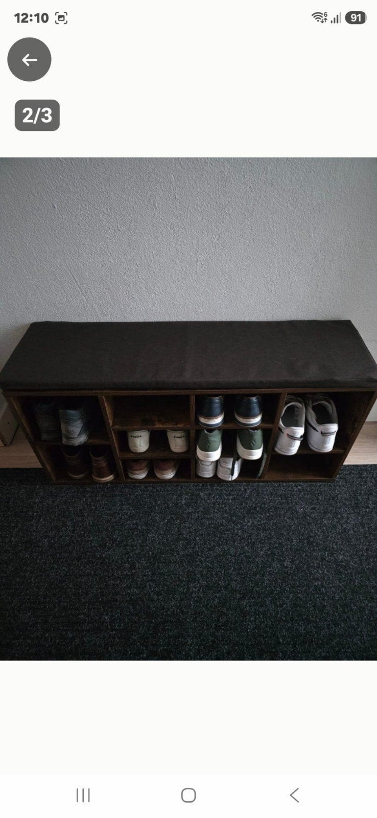 Schoenenbankje met kussen - Handig en stijlvol, Huis en Inrichting, Ophalen, Gebruikt, Rustiek, Praktisch, Modern