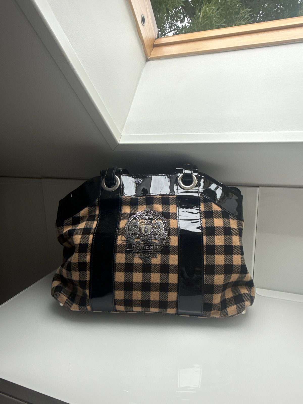 Boticelli Handtas - Zwart/Beige Geruit, Ophalen of Verzenden, Nieuw, Zwart, Handtas