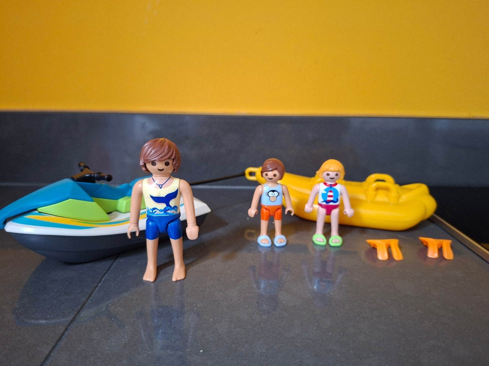 Playmobil Family Fun Jetski met bananenboot set 6980, Gebruikt, Complete set, Voertuig, Family fun
