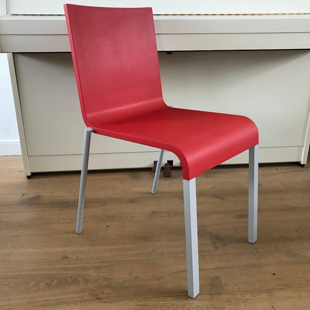 12 Vitra MVS 03 .03 design stoelen stoel rood stapelbaar, Huis en Inrichting, Stoelen, Ophalen, Kunststof, Gebruikt, Nvt
