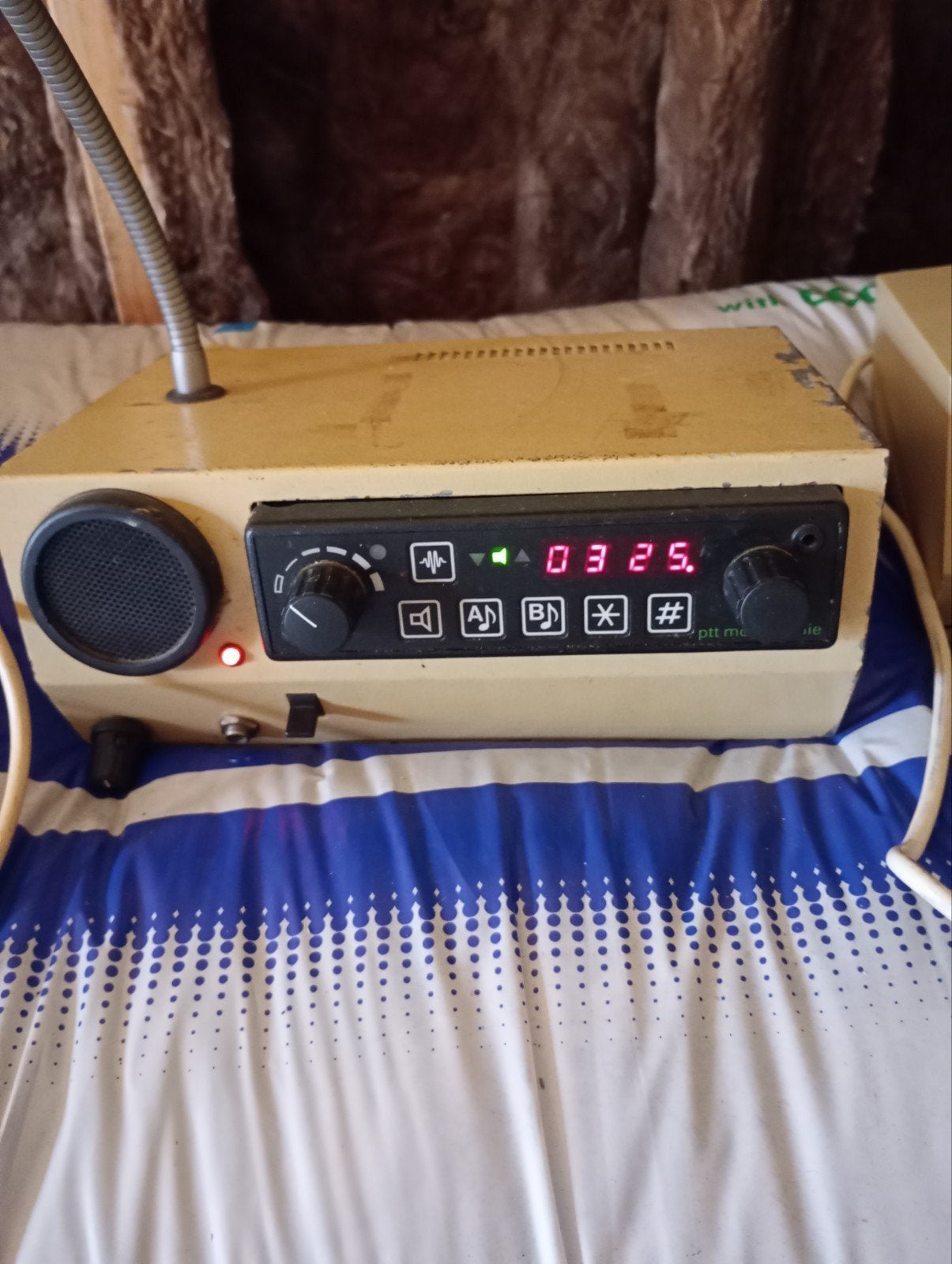 2x PTT Telecom microfoon met bedieningspaneel, Ophalen, Gebruikt
